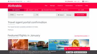 Travel agent portal confirmation | Air Arabia