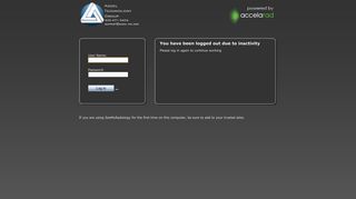 You have been logged out due to inactivity - Accelarad Login