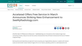 Accelarad Offers Free Service in March Announces Striking New ...
