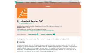 Accelerated Reader 360 | Product Reviews | EdSurge
