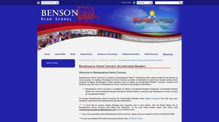 Renaissance Home Connect (Accelerated Reader) - Benson High ...