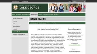 Summer Reading - Lake George Es