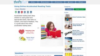 Using Online Accelerated Reading Tests | ThriftyFun