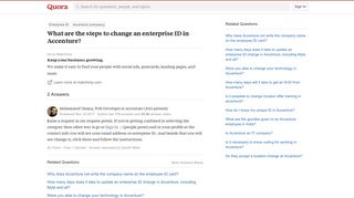 What are the steps to change an enterprise ID in Accenture? - Quora