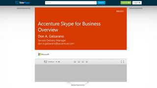 Accenture Skype for Business Overview - ppt download - SlidePlayer