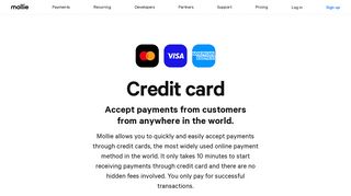 Mollie - Accept credit card payments quickly and reliably