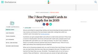 The 7 Best Prepaid Credit Cards to Apply for in 2019 - The Balance