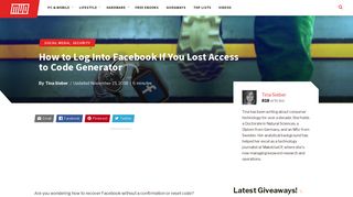 How to Log Into Facebook If You Lost Access to Code Generator