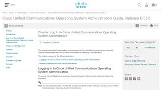 Log In to Cisco Unified Communications Operating System ...
