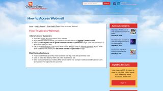 How to Access Webmail - Granite State Communications