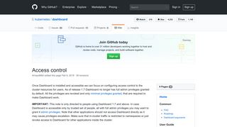 Access control · kubernetes/dashboard Wiki · GitHub