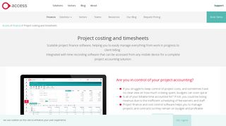 Project Accounting Software and Timesheets | Access Finance ...