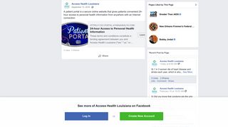 A patient portal is a secure online... - Access Health Louisiana ...