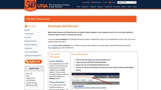 Employee Self Service | Human Resources | UTSA | The University of ...