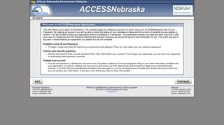 Nebraska DHHS: N-FOCUS : ACCESSNebraska - Menu