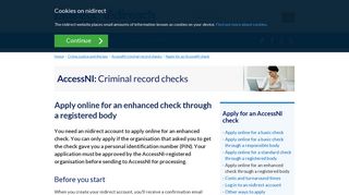 Apply online for an enhanced check through a registered body | nidirect
