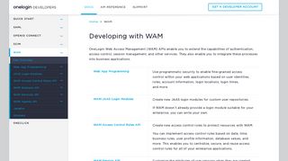 WAM - OneLogin Developers