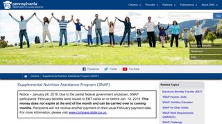 PA DHS - Supplemental Nutrition Assistance Program (SNAP)