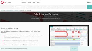 Scheduling and Rostering | Care Management Software | Access Group