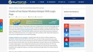 Create a Free Home Wireless Hotspot With Login Page • Raymond.CC