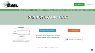 Access Securepak - Pennsylvania DOC Package Program - Welcome