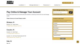 Login / Pay Online - Access Storage Now