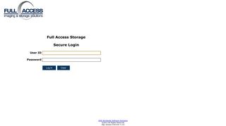 Login - Full Access Storage
