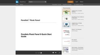Parallels Plesk Panel 9 Quick Start Guide - SlideShare