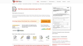 Access Wisconsin Gov - Fill Online, Printable, Fillable, Blank | PDFfiller