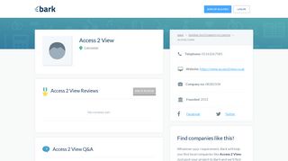 Access 2 View Reviews - Bark