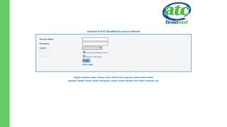 ATC Broadband Secure Webmail