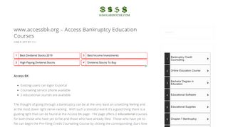 www.accessbk.org - Access Bankruptcy Education Courses ...