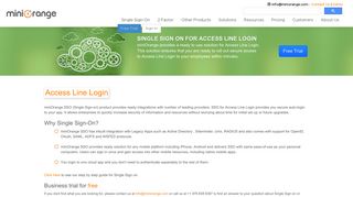 Single Sign On(SSO) solution for Access Line Login - miniOrange