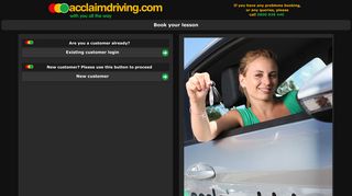 Acclaim driving online booking - Take A Byte online bookings and CRM