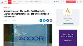Académie Accor: The world's first Hospitality Learning Network moves ...