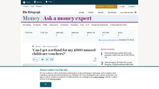 'Can I get a refund for my £960 unused childcare vouchers?'