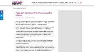 Accor Services relaunches childcare voucher scheme - Employee ...
