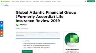 Global Atlantic (Formerly Accordia) Life Insurance Review 2019