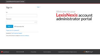 LexisNexis® Account Center - Sign In | LexisNexis