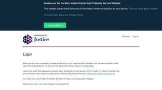 Login - Northern Ireland Courts and Tribunals website