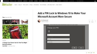 Add a PIN Lock to Windows 10 to Make Your Microsoft Account More ...