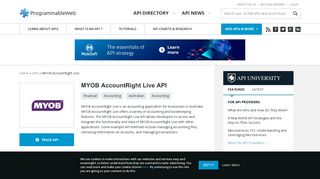 MYOB AccountRight Live API | ProgrammableWeb