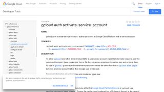 gcloud auth activate-service-account | Cloud SDK | Google Cloud