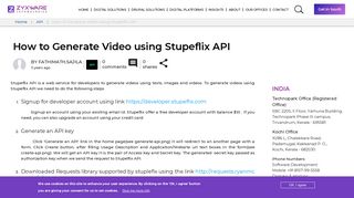 How to Generate Video using Stupeflix API | Zyxware Technologies