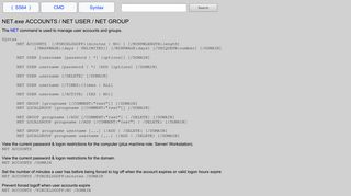 Net accounts / Net user / Net group - Windows CMD - SS64.com