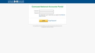 Comcast National Accounts Portal - Log in