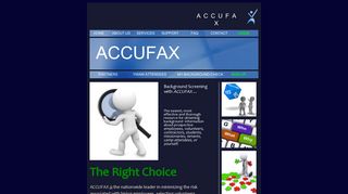 Accufax mobile page