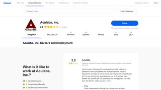 Aculabs, Inc. Careers and Employment | Indeed.com