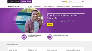 Welcome to ACCUPLACER – The College Board