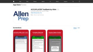 ACCUPLACER TestBank by Allen on the App Store - iTunes - Apple